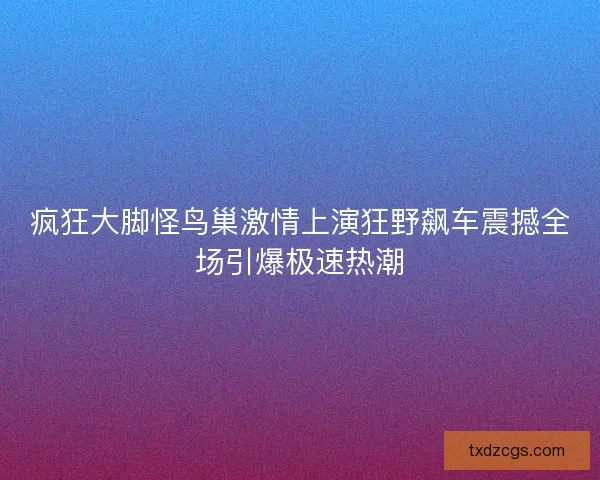 疯狂大脚怪鸟巢激情上演狂野飙车震撼全场引爆极速热潮